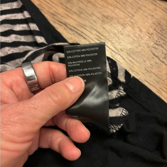 Anthropologie Black and White Long Sleeve Blouse - Picture 4 of 5